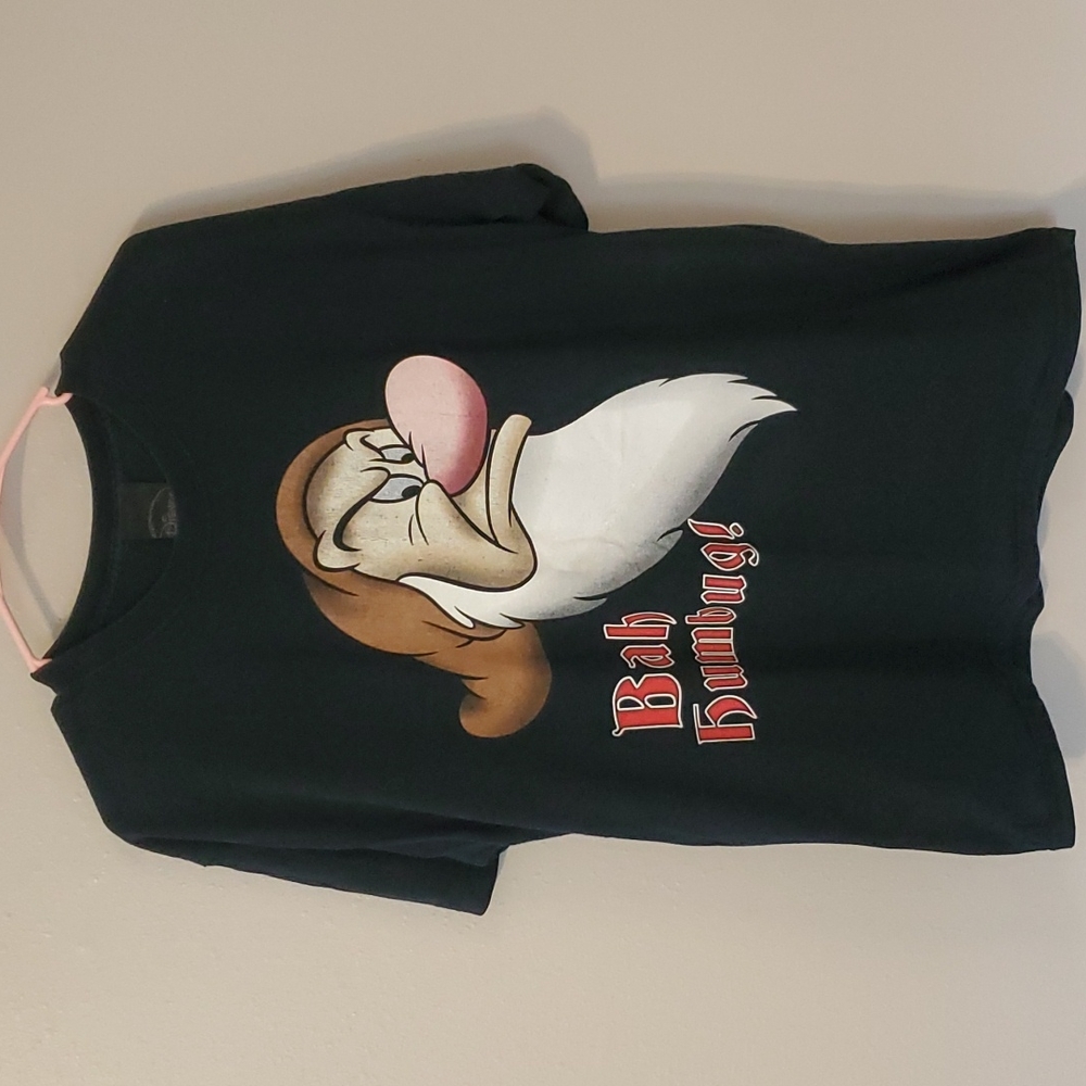 Mens Disney Grumpy Dwarf Bah Humbug Short Sleeve Tee Size L